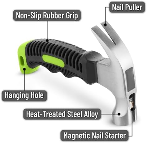 Mr. Pen- Claw Hammer, 8oz, Light Green, Magnetic