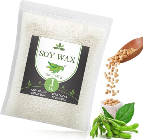 Soy Wax, Waxcanpy Natural Candle Wax, Organic Soy Wax for Candle Making from Farm (1lb)