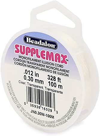 Beadalon SuppleMax Beading Thread - Clear, .30mm / .012in - 100m / 328ft