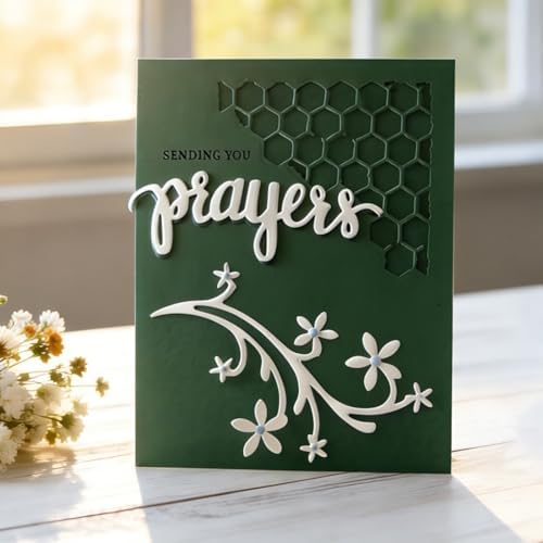 Cutting Dies Metal Stencils Scrapbooking Tools DIY Embossing Template for Paper Card Making Album Arts Crafts Supplies (Honeycomb Flowers Vine-10.2x10.7cm)