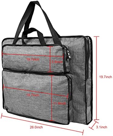 Students Water-Resistant Artist Portfolio Tote for Art Supplies Storage - 8K Drawing Board Carry Shoulder Bag - Sketch Pad Art Board Case - Durable Portfolio