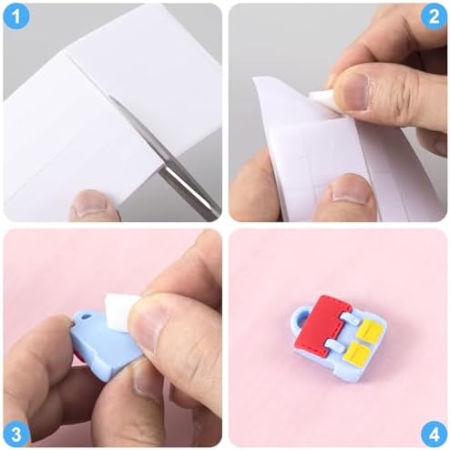 Joez Wonderful 6 Sheets Foam Adhesive Squares, 12x12x3mm & 6x6x2mm, White