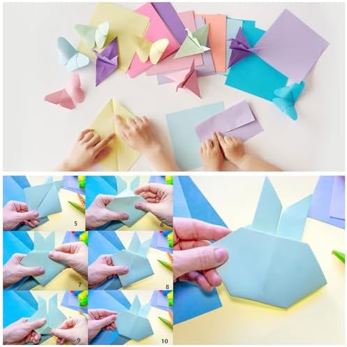 MECCANIXITY 50 Sheets Origami Paper Double Sided Light Brown 6x6 Inch Square Sheet for Art Craft Project, Beginners, Gifts Decor