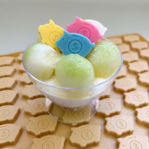 Adorable Piggy Bank Silicone Molds for Homemade Chocolates, Gummies, Candies with Scraper