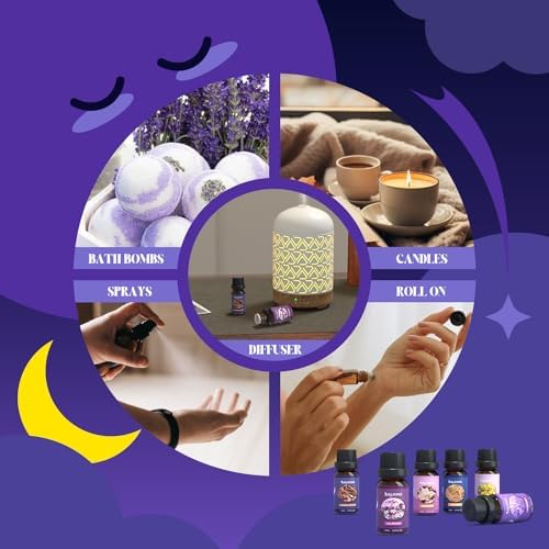 SALKING Sleep Essential Oils Set, Pure and Natural Diffuser Oil, 6 x 10 ML