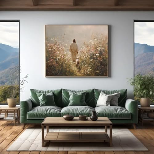 Jesus Paint by Numbers Kit for Adults Framed Canvas 12X16 in, Frameworkless