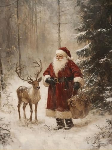 XUCNWL Christmas Diamond Art Kits for Adults,Santa Claus Diamond Painting
