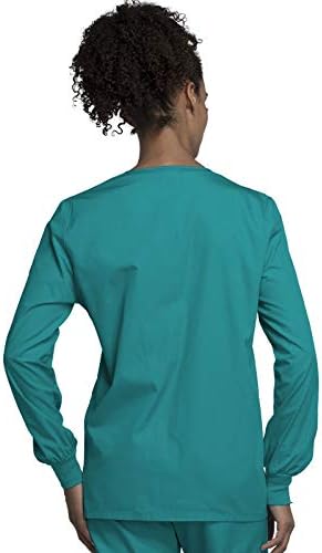 Cherokee WW Originals Scrubs Jacket for Women Snap Front 3 Pockets