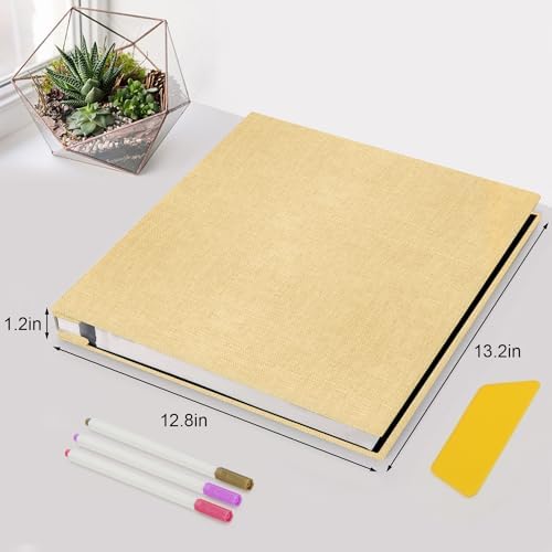 Zesthouse Large 18In Photo Album Self Adhesive 60 Pages, Scrapbook Albums with Sticky Page Holds 10x12 & 8x10 & 5X7 & 4x6 Pictures, DIY Photo Book Ideal Gift for Family Wedding Baby