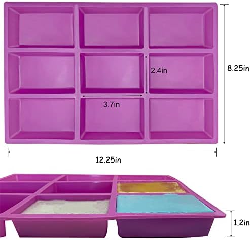 Rectangle Silicone Soap Mold 4oz Large Soap Molds for Soap Making | Rectangle Silicone Mold for Soap