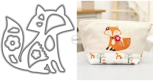 Patchwork Animal Fox Flowers Metal Cutting Dies for Card Making