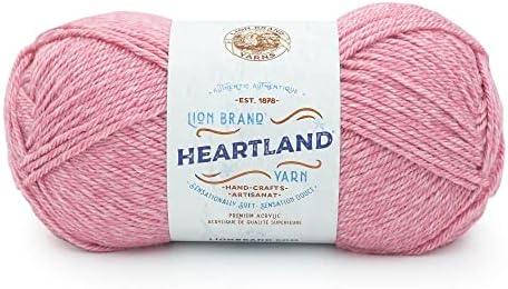 Lion Brand Yarn, Heartland Crochet Yarn, Lassen Volcanic, Pink, 1 Pack