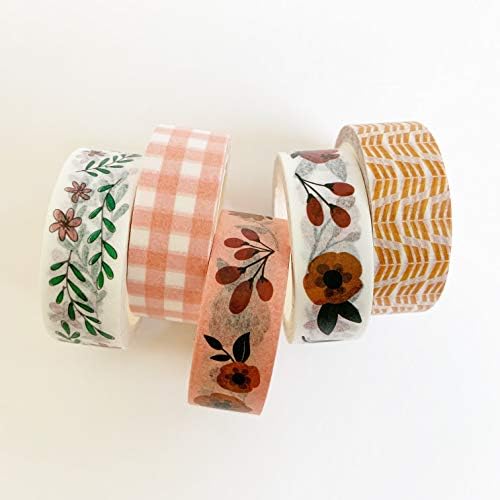 16 Rolls Washi Tape Set for Journaling, Scrapbooking & Decorative Crafts