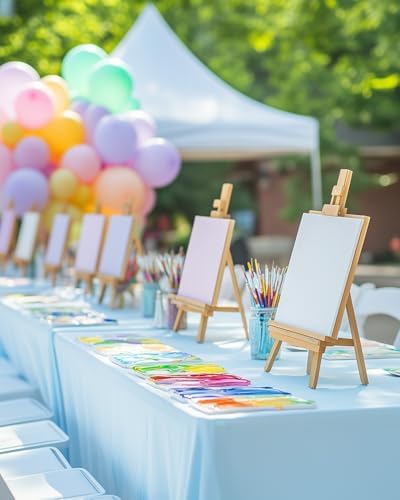 80 Pack 5x7 Inch Canvas Boards Small Canvas Panels for Kids Painting | 100% Cotton White Blank for Acrylic Oil Watercolor Paint