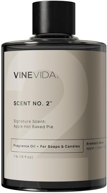 VINEVIDA [16oz] Apple Hot Baked Pie Fragrance Oil - Fall Scents for Candle Making - Essential Oils - Candle Scents