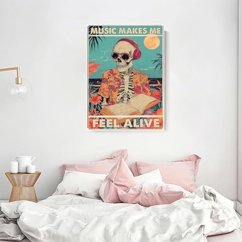 Skull Diamond Art Kits for Adults Funny Diamond Painting Kit for Beginner