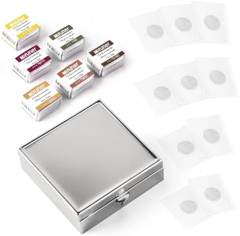 Mini Portable Handmade Artist Watercolor Paint,6 Colors Solid Watercolor