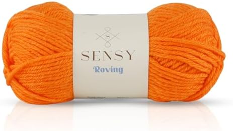Sensy Roving Yarn, 3.5 oz, 132 Yards, Gauge 5 Bulky (Pumpkin)