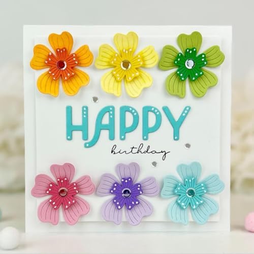 Scrapbooking Die-Cuts, Layer Frame Net Set Metal Cutting Dies for Card Making, Paper Craft Template, Background Embossing Stencils, DIY Album Décor (Flower Set B-11.8x10.3cm)