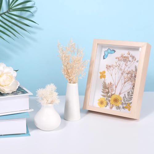 Comkrivy Real Dried Flowers 100% Natural Dried Flowers, Mixed Colors Dried Leaf Flowers for DIY Arts and Crafts Candles Resin Jewelry Nail Pendant Cards Scrapbooking Wedding Home Decoration