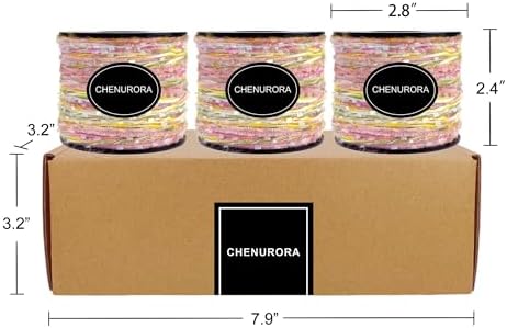 Artisanal Yarn Collection Multifiber Multicolored Fancy Yarn with Subtle Shimmering Threads for Knitting Crocheting Crafts DIY, Set of 3 Rolls (Spring Pink)