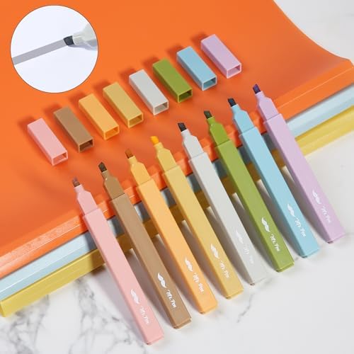 Mr. Pen- Aesthetic Highlighters No Bleed, 8 Pack, Assorted Colors | Chisel Tip, Cute Highlighters Assorted Colors for Journaling, Highlighting, Underlining, Fast Dry, Back to School Supplies