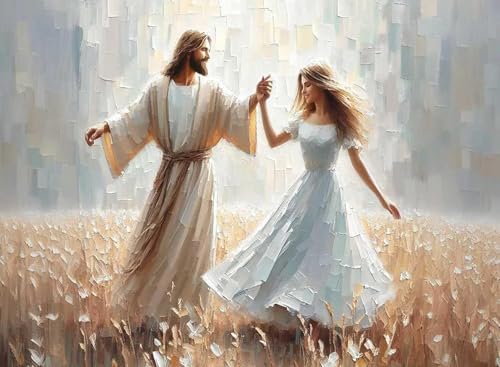 Jesus Paint by Numbers Kit for Adults Framed Canvas 12X16 in, Frameworkless