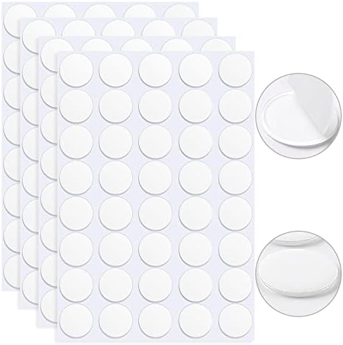 JANYUN 280 Pcs Double Sided Sticky Dot Stickers, Round Putty Clear Tack