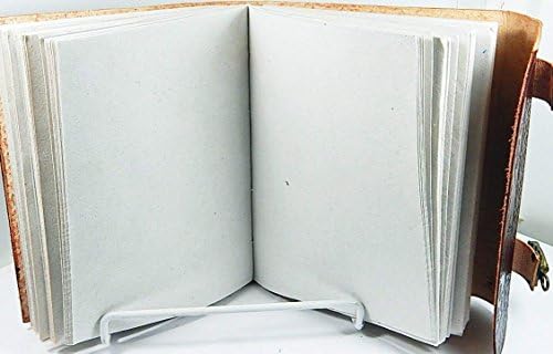 Vintage Leather Journal Sketch Book - Genuine Large Leather Bound Notepad for Men & Women Notebook 200 Pages, Handmade, 6 x 8 inch brown