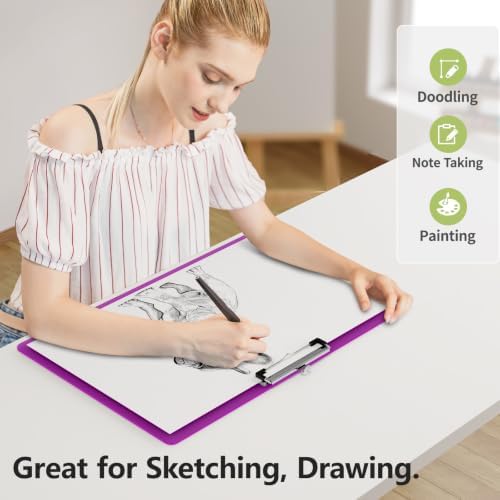 Extra Large Clipboard, 11 x 17 Purple Plastic Drawing Board