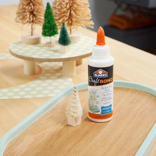 Elmer's CraftBond Quick Dry Craft Glue, 8 oz Total, Fast-Drying Formula for Paper, Fabric, Wood and More, Strong Bond, Washable