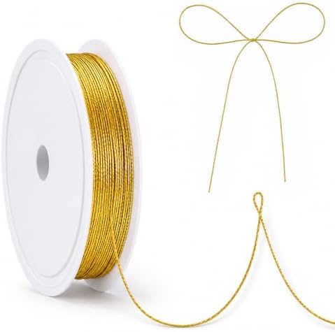 4 Rolls 394 FT Gold Metallic Bakers String, Gold Decorative String