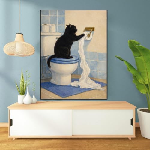Axquilon Black Cat Diamond Art Kits for Adults 12x16 inch