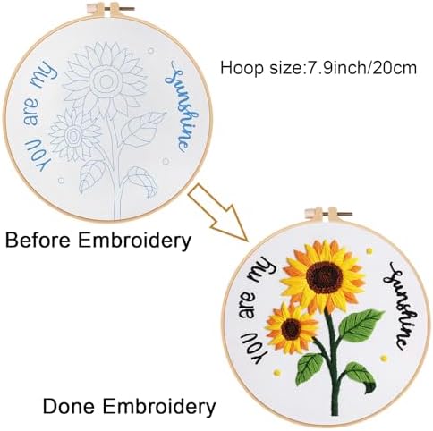 Louise Maelys You are My Sunshine Embroidery Kit for Beginners DIY