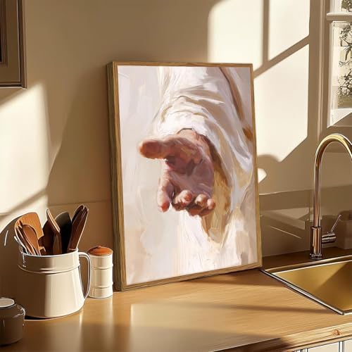 Jesus Paint by Numbers Kit for Adults Framed Canvas, Frameworkless
