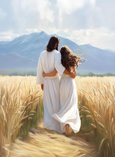 Jesus Paint by Numbers Kit for Adults Framed Canvas 12X16 in, Frameworkless