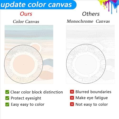Jethami 2 Pack Paint by Numbers Kit for Adults Beginner, Mountains Lake Sunset Landscape DIY Canvas Art Kit for Home Decor 16x20 in