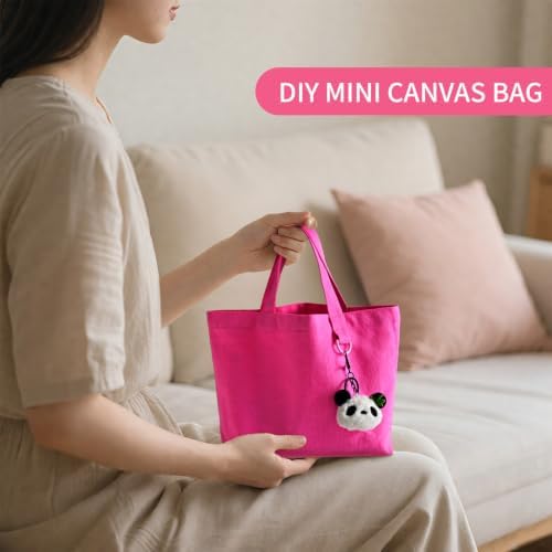 1 | 12 | 24 Pack Small Canvas Tote Bags, Mini Tote Bags Bulk for Women, DIY Blank Reusable Cute Sublimation Tote Bag