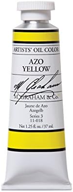 M. Graham Artist Oil Paint Azo Yellow 1.25oz/37ml Tube