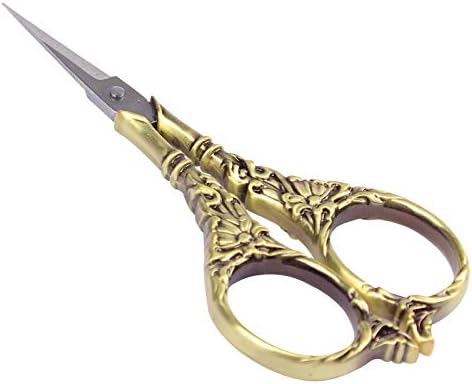 BIHRTC Vintage European Style Scissors Stainless Steel for Cross Stitch