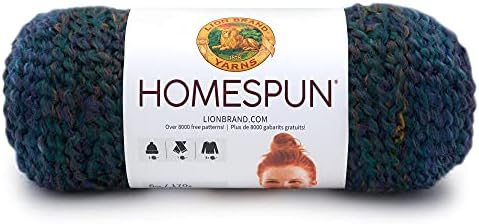 Lion Brand Yarn Homespun Yarn, Soft Bulky Yarn for Knitting, Crocheting, and Crafting, 1 Pack, Celestial Stripes