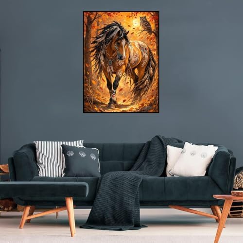 Diamond Art Kits for Adults,Horse Diamond Painting Kits for Beginners
