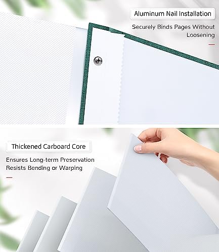 Artfeel Photo Album Self Adhesive Scrapbook Album for 3x5 4x6 5x7 8x10 Pictures,120 Pages Linen Cover with Display Window DIY Photo Book,Ideal Gifts for Family Travel Wedding Baby