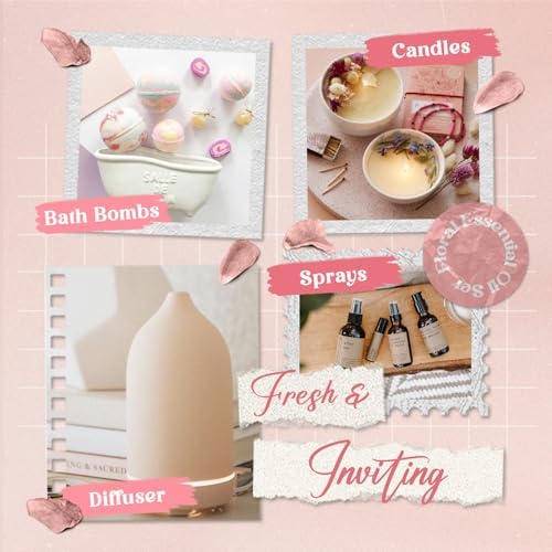 SALKING Floral Essential Oils Set, Premium Pure and Natural Diffuser Oil