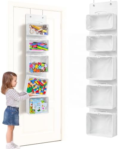 Over the Door Organizer, Hanging Craft and Art Supply Storage, White