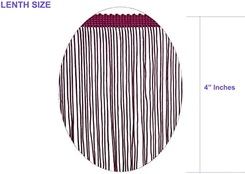 10 Yards of 4" Long Chainette Fringe Thread Yarn Tassel Trim Braid Fringe for Crafts Sewing and Decor-Dark Magenta