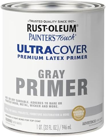Rust-Oleum Brush On Painter's Touch Latex Paint, Flat Gray Primer