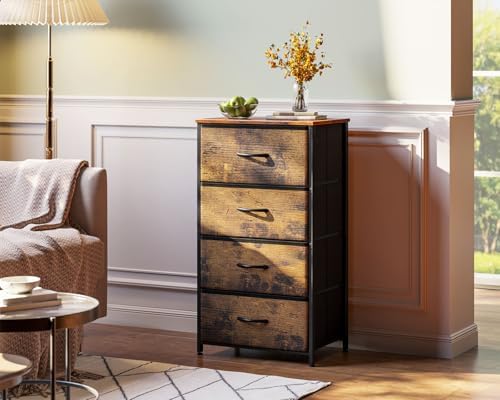 AODK Small Dresser for Bedroom with 4 Storage Drawers, Vintage