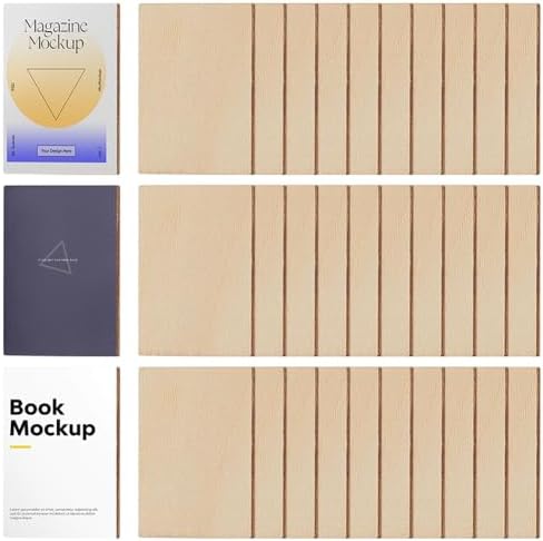 PH PandaHall 100pcs Blank Mini Books for Miniature Bookshelf Wooden Dollhouse Books Miniature Book Tiny Book for DIY Crafts Build Your Own Tiny Library Scene Build Decoration Accessories, 29x19x3mm