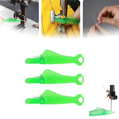 Sewing Machine Needle Threader,Sewing Machine Needle,DIY Needle Threaders,2024 New Quick Sewing Threader for Hand Upgraded Automatic Needle Threader Automatic Needle Threader (Green 3 pcs)